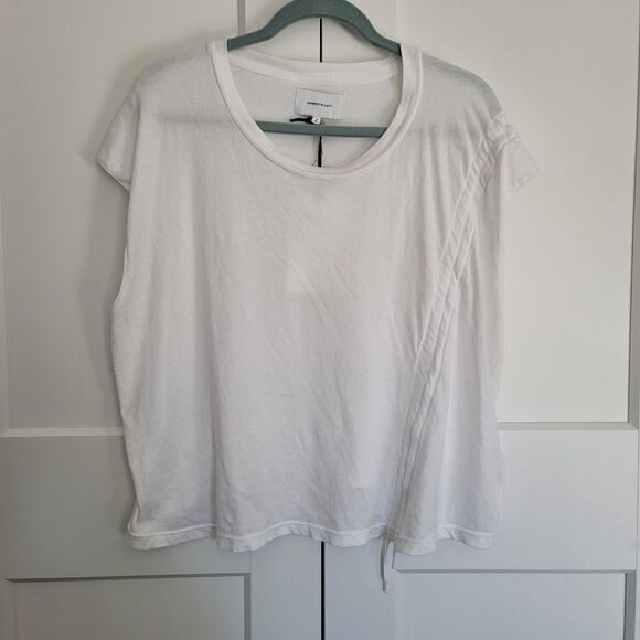 Current/Elliott The rouched muscle  tee in star white size 2 - Picture 7 of 11